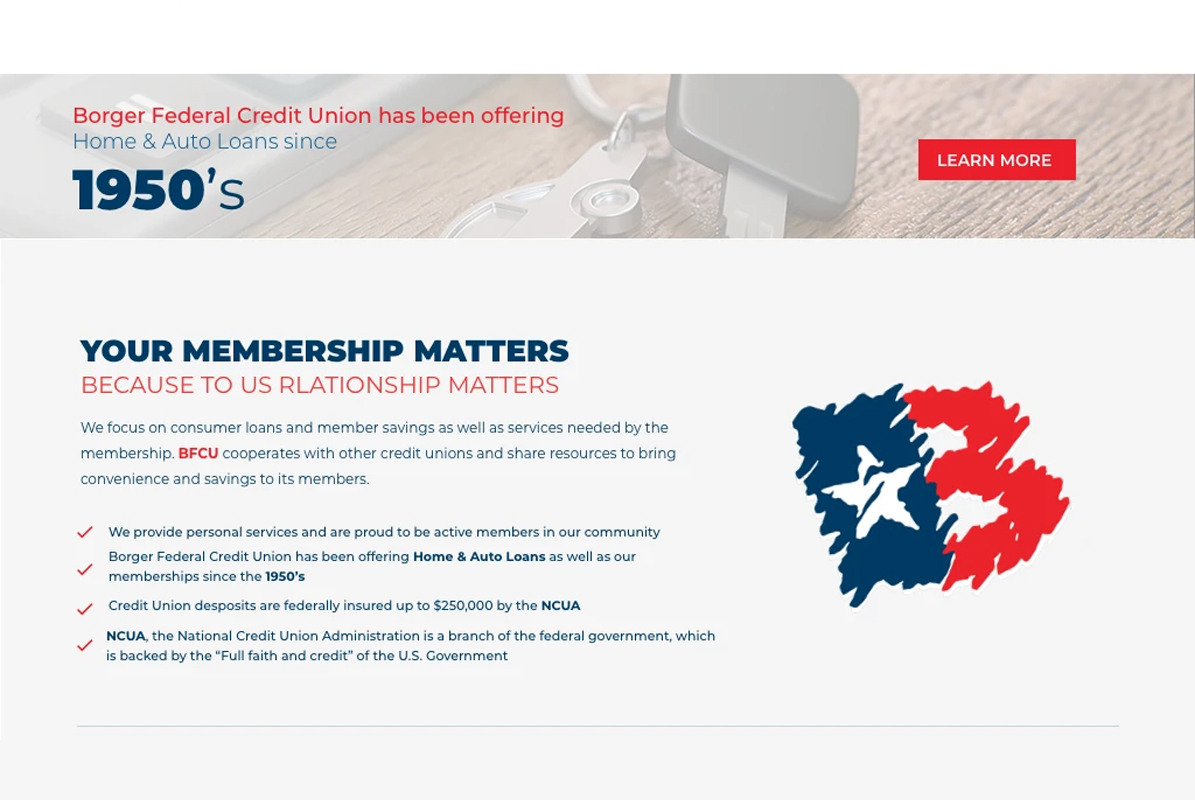 Portfolio Layout - Borger FCU Membership Matters Section Portfolio Layout - Borger FCU Membership Matters Section