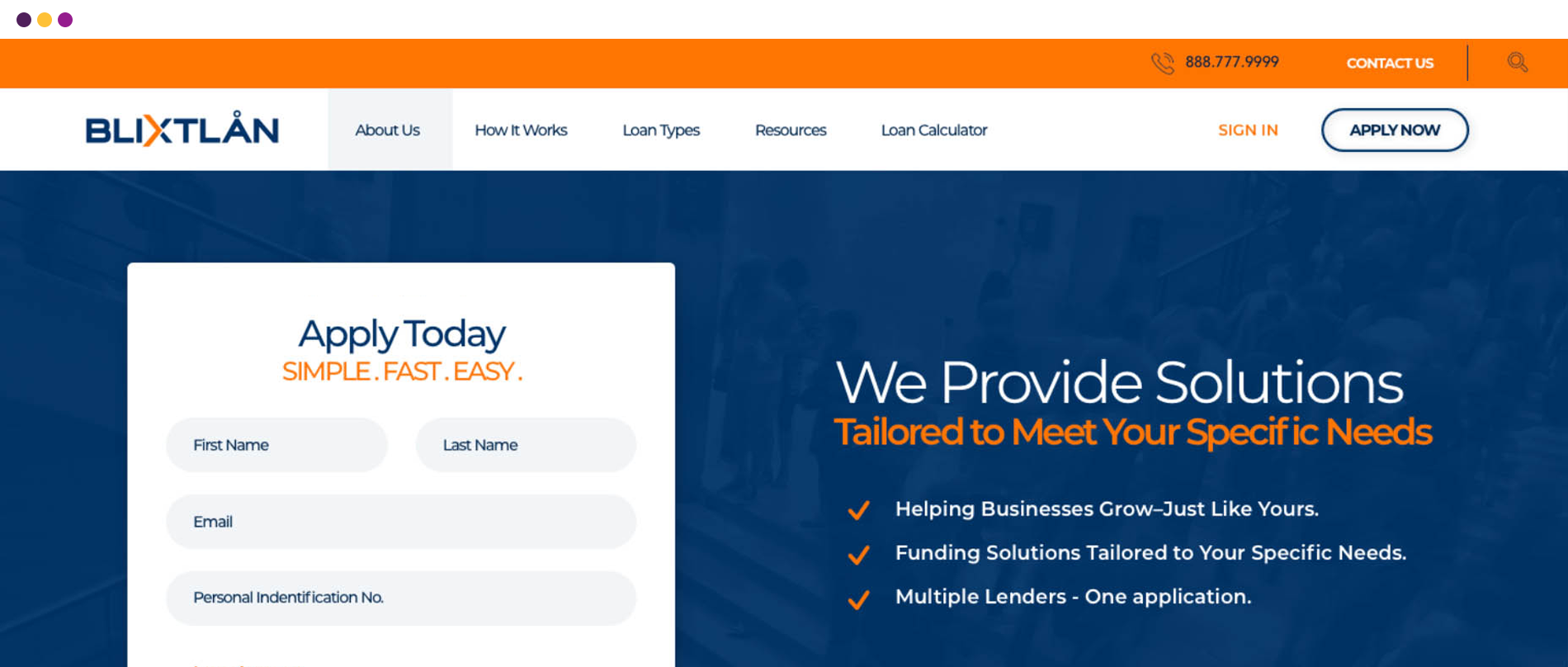 Portfolio Single Page Header - Blixtlin